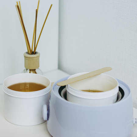 Melted paste for sugaring in beauty salonの写真素材