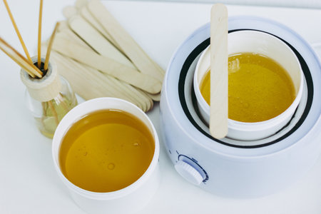 Melted paste for sugaring in beauty salonの写真素材