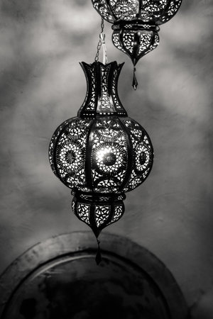 Eastern decorative lamps. Close-up shot