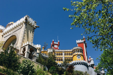 SINTRA, PORTUGAL - MAY 03, 2016: Pena National Palace in Sintra Portugalのeditorial素材