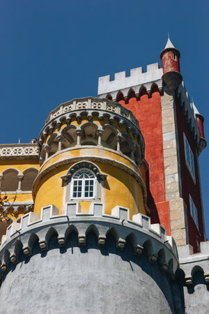 SINTRA, PORTUGAL - MAY 03, 2016: Pena National Palace in Sintra Portugalのeditorial素材