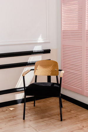 Modern interior of living room with chairの写真素材