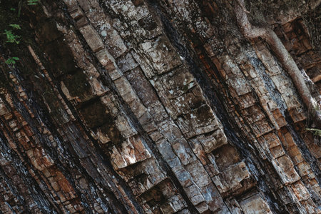 Dark rock texture with cracks