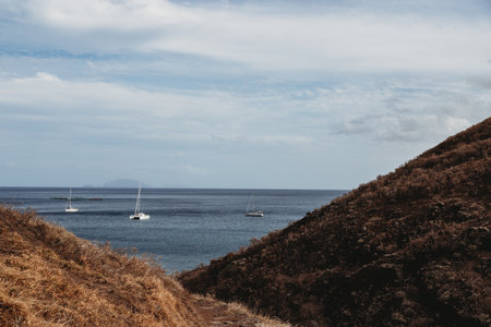 Point of Saint Lawrence in the north-east of Madeira, Portugalの写真素材
