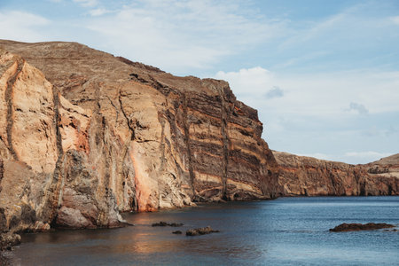 Point of Saint Lawrence in the north-east of Madeira, Portugalの写真素材