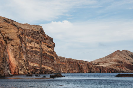 Point of Saint Lawrence in the north-east of Madeira, Portugalの写真素材