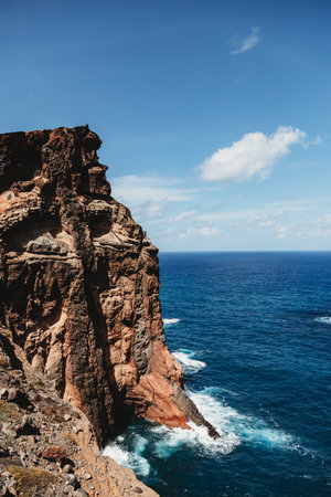 Point of Saint Lawrence in the north-east of Madeira, Portugalの写真素材