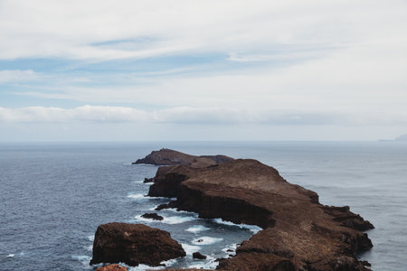 Point of Saint Lawrence in the north-east of Madeira, Portugalの写真素材
