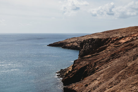 Point of Saint Lawrence in the north-east of Madeira, Portugalの写真素材
