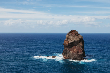 Point of Saint Lawrence in the north-east of Madeira, Portugalの写真素材