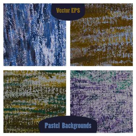 Set of square crayons backgroundsのイラスト素材