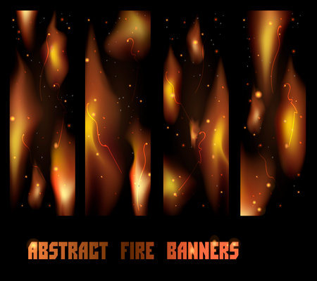 Abstract fire bannersの写真素材