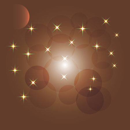 Abstract background with bokeh and starsのイラスト素材