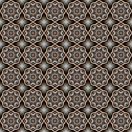 creative seamless abstract texture with complex mandala ornament with flower in the center