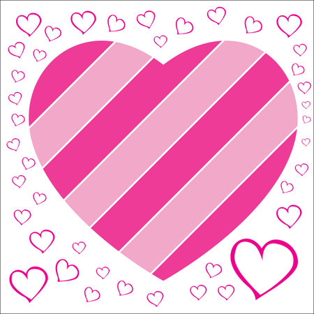 background to Valentine\'s Day with hearts Vector のイラスト素材