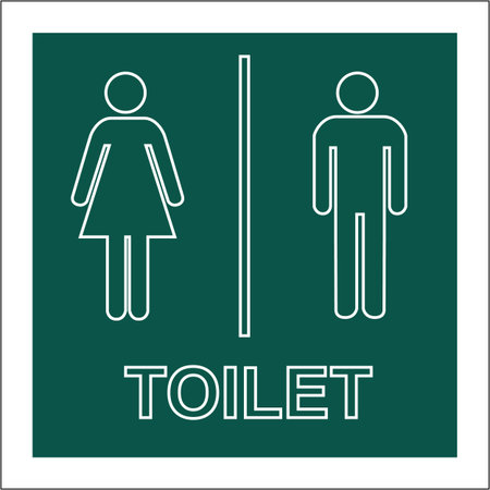 Restroom or toilet male and female sign vector illustrationのイラスト素材
