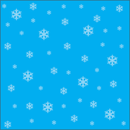 falling snowflakes on the blue background vector image のイラスト素材