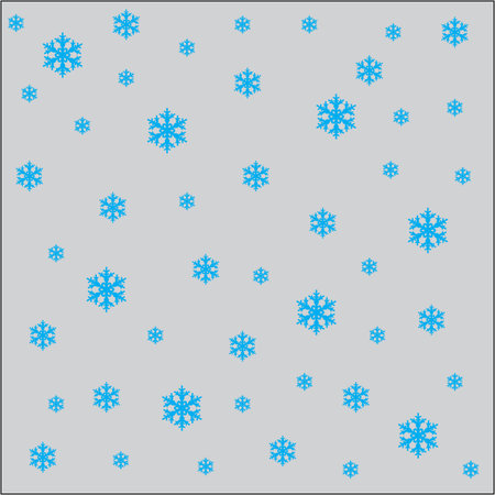 falling snowflakes on the gray background vector image のイラスト素材