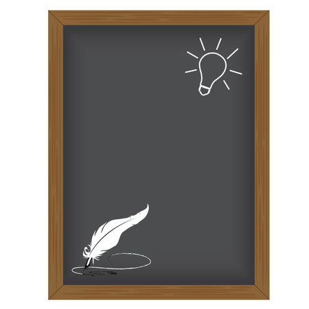 Idea Vector illustration on a blackboard backgroundのイラスト素材