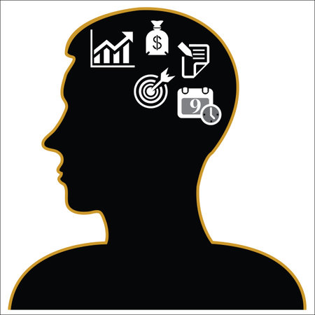 Thinking Heads business Icons. vector illustration eps 10のイラスト素材