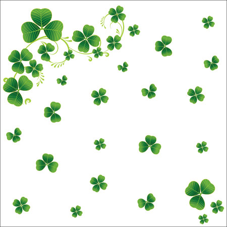 Natural green leaves background poster print vector illustrationのイラスト素材
