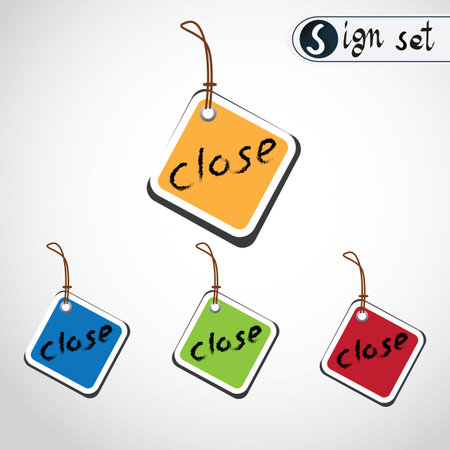Close Sign set Icon Illustrationのイラスト素材