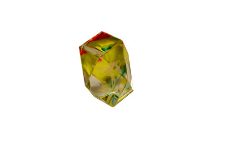 multi-colored crystal with the zodiac sign Aquariusの写真素材