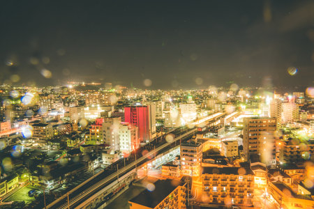 Beppu, Japan cityscapeのeditorial素材