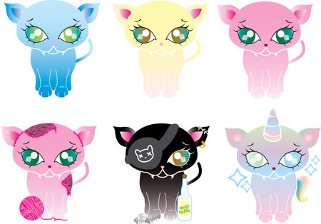Cute Catsのイラスト素材