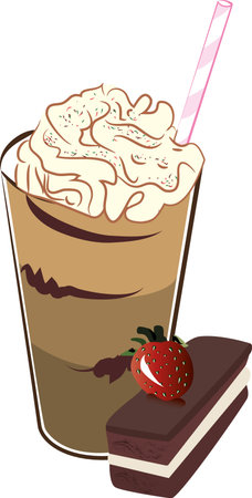 Frappe and Cakeのイラスト素材
