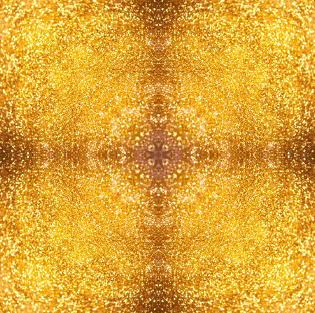 Beautiful defocused bokeh festive lights in kaleidoscope as abstract holiday celebration backgroundの写真素材