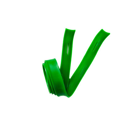 Resistance band for fitness isolated on whiteの写真素材