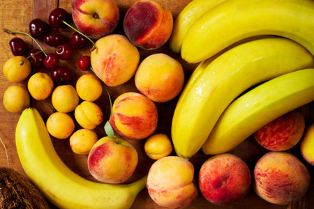 Fresh ripe fruitsの写真素材