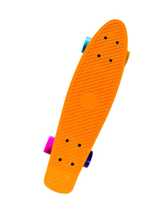 Orange mini skateboard