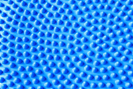 Blue massage cushion closeupの写真素材
