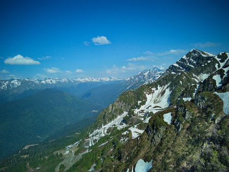 Russian Mountains in Sochiの写真素材