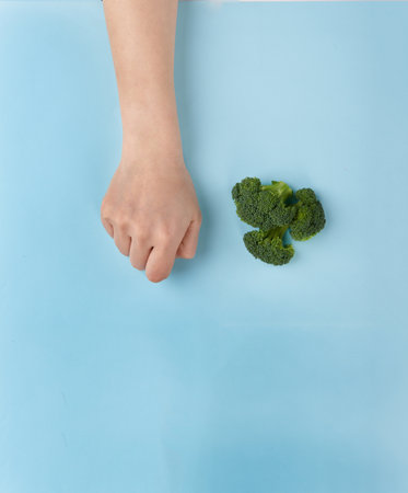 Hand with vegetableの写真素材