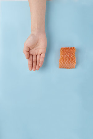 Hand and fishの写真素材