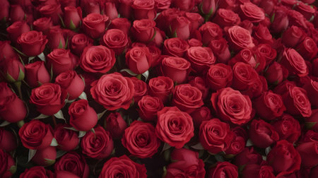 Beautiful bouquet of fresh red roses symbolizing love, romance, and passion â perfect for Valentineâs Day, weddings, and celebrations.の素材