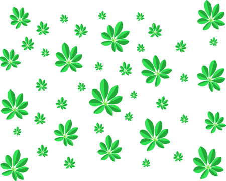Green leaf pattern simple artのイラスト素材