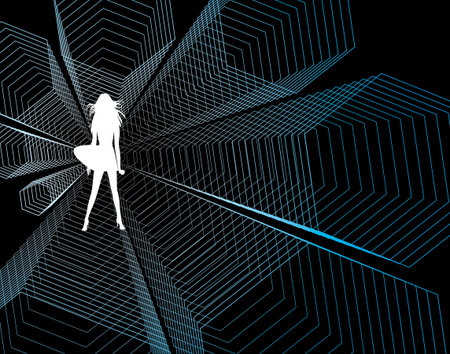 Here you can see a nice small and white girlの写真素材