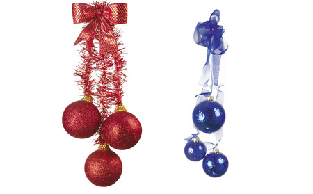 Here you can see nice Christmas ornaments and decorationsの写真素材