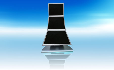 Here you can see a nice laptopの写真素材