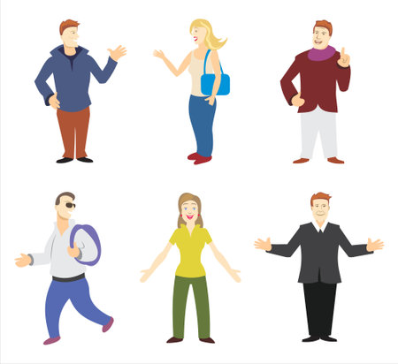 Collection of many peopleのイラスト素材