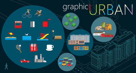 Urban graphic setのイラスト素材