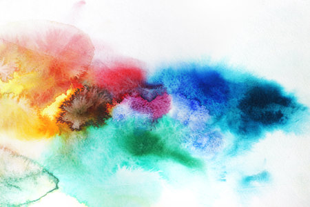 Watercolor splashes backgroundの写真素材