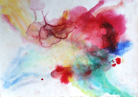 Watercolor splashes backgroundの写真素材