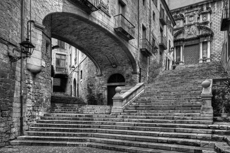 Girona neighborhood Jewishのeditorial素材