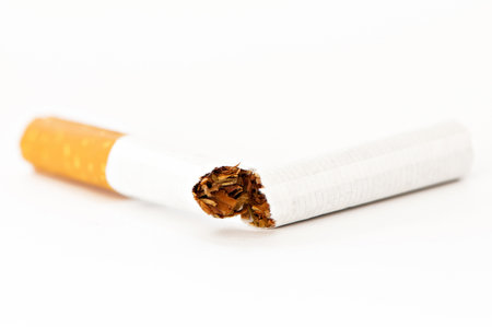 Detail of a broken cigaretteの写真素材