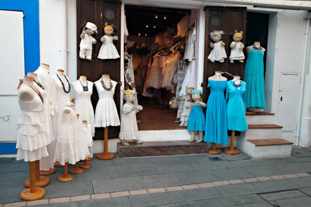 Typical clothing store on the island of Ibizaのeditorial素材